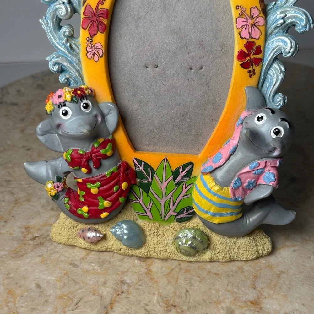 Vintage Quirky Dolphin Surfboard Picture Frame 6